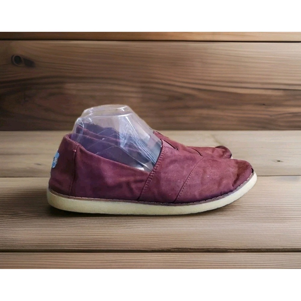 TOMS Alpargata Burgundy Slip On Gum Soles Womens Size 9.5‎